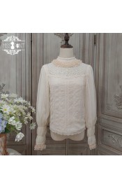 Miss Point Through Your Bloom Half Lotus Sleeve Blouse(Reservation/Full Payment Without Shipping)